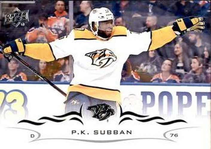 #355 P.K. Subban - Nashville Predators - 2018-19 Upper Deck Hockey
