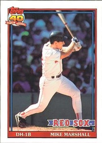 #356 Mike Marshall - Boston Red Sox - 1991 O-Pee-Chee Baseball