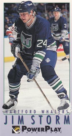 #356 Jim Storm - Hartford Whalers - 1993-94 Fleer PowerPlay Hockey