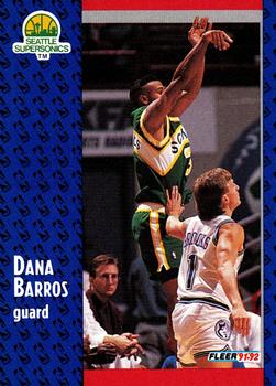 #357 Dana Barros - Seattle SuperSonics - 1991-92 Fleer Basketball