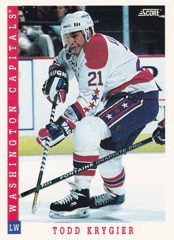 #357 Todd Krygier - Washington Capitals - 1993-94 Score Canadian Hockey