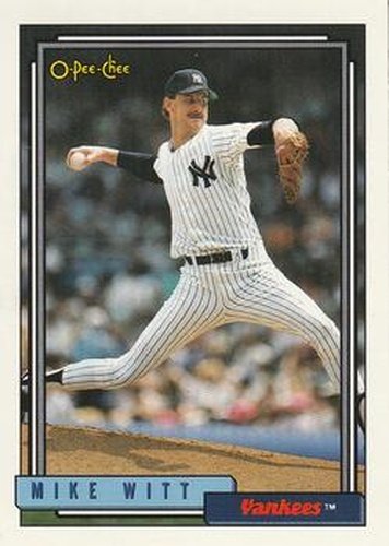 #357 Mike Witt - New York Yankees - 1992 O-Pee-Chee Baseball