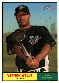 #357 Vernon Wells - Toronto Blue Jays - 2010 Topps Heritage Baseball