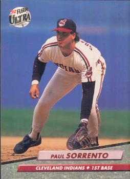 #357 Paul Sorrento - Cleveland Indians - 1992 Ultra Baseball
