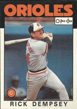 #358 Rick Dempsey - Baltimore Orioles - 1986 O-Pee-Chee Baseball
