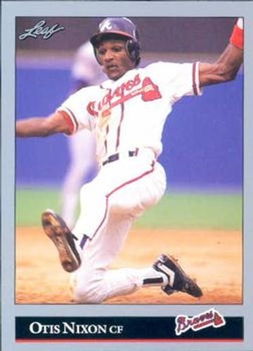 358 Otis Nixon - Atlanta Braves - 1992 Leaf Baseball – Isolated Cards