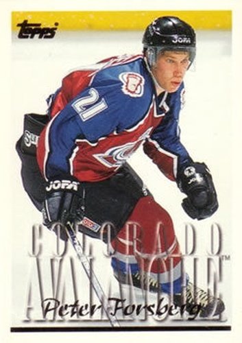 #359 Peter Forsberg - Colorado Avalanche - 1995-96 Topps Hockey