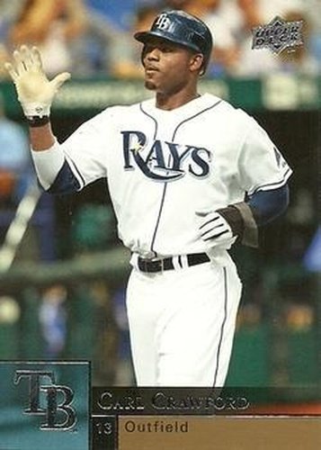 #359 Carl Crawford - Tampa Bay Rays - 2009 Upper Deck Baseball