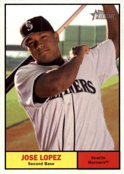 #359 Jose Lopez - Seattle Mariners - 2010 Topps Heritage Baseball