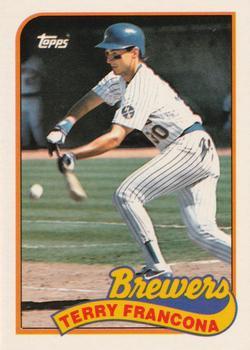 #35T Terry Francona - Milwaukee Brewers - 1989 Topps Traded Baseball