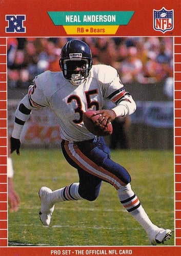#35 Neal Anderson - Chicago Bears - 1989 Pro Set Football