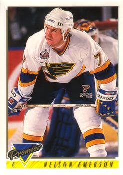 #35 Nelson Emerson - St. Louis Blues - 1993-94 O-Pee-Chee Premier Hockey