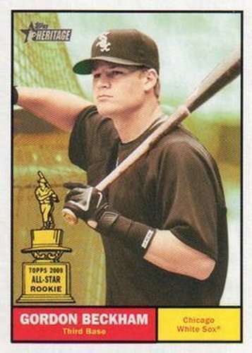 #35 Gordon Beckham - Chicago White Sox - 2010 Topps Heritage Baseball