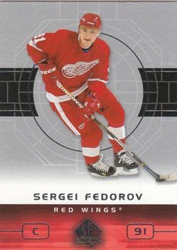 #35 Sergei Fedorov - Detroit Red Wings - 2002-03 SP Authentic Hockey