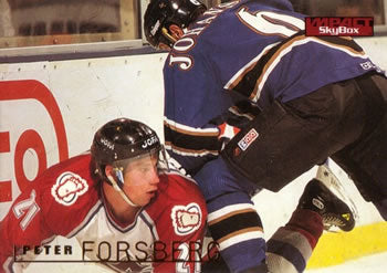 #35 Peter Forsberg - Colorado Avalanche - 1995-96 SkyBox Impact Hockey