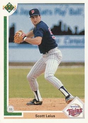 #35 Scott Leius - Minnesota Twins - 1991 Upper Deck Baseball