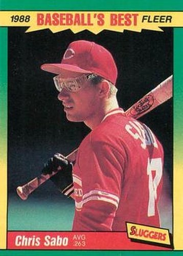 #35 Chris Sabo - Cincinnati Reds - 1988 Fleer Baseball's Best Sluggers vs Pitchers