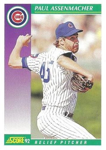 #360 Paul Assenmacher - Chicago Cubs - 1992 Score Baseball