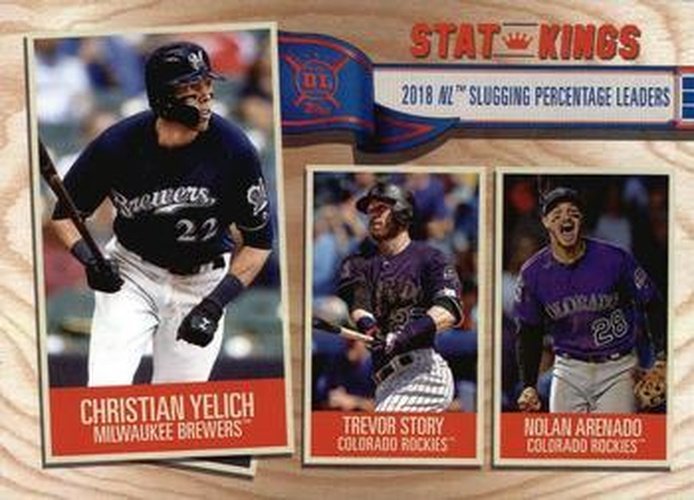 #360 Christian Yelich / Trevor Story / Nolan Arenado - Milwaukee Brewers / Colorado Rockies - 2019 Topps Big League Baseball