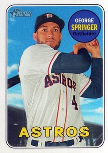 #360 George Springer - Houston Astros - 2018 Topps Heritage Baseball