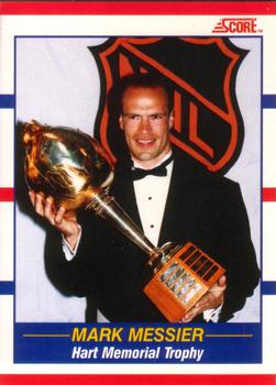 #360 Mark Messier - Edmonton Oilers - 1990-91 Score Canadian Hockey