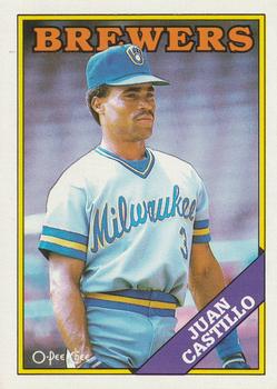 #362 Juan Castillo - Milwaukee Brewers - 1988 O-Pee-Chee Baseball