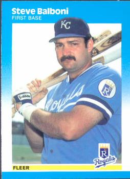 #362 Steve Balboni - Kansas City Royals - 1987 Fleer Baseball