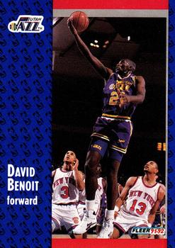 #362 David Benoit - Utah Jazz - 1991-92 Fleer Basketball