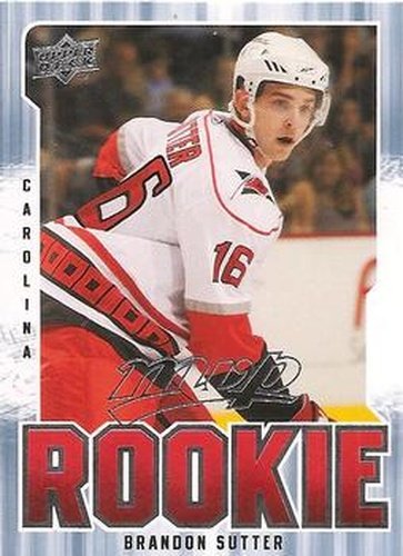 #363 Brandon Sutter - Carolina Hurricanes - 2008-09 Upper Deck MVP Hockey