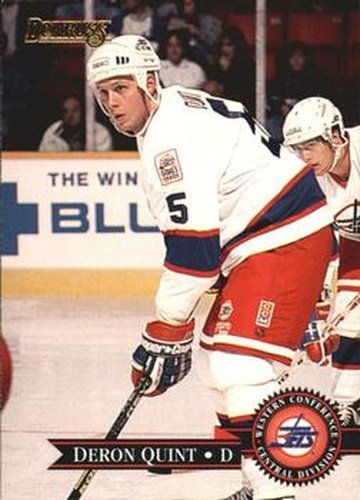 #364 Deron Quint - Winnipeg Jets - 1995-96 Donruss Hockey