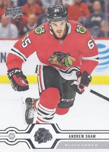 #365 Andrew Shaw - Chicago Blackhawks - 2019-20 Upper Deck Hockey