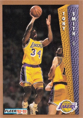 #365 Tony Smith - Los Angeles Lakers - 1992-93 Fleer Basketball