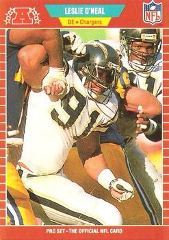 #365 Leslie O'Neal - San Diego Chargers - 1989 Pro Set Football