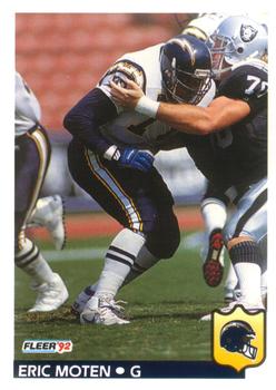 #365 Eric Moten - San Diego Chargers - 1992 Fleer Football