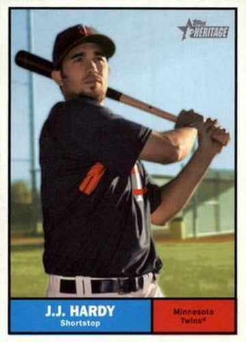 #365 J.J. Hardy - Minnesota Twins - 2010 Topps Heritage Baseball