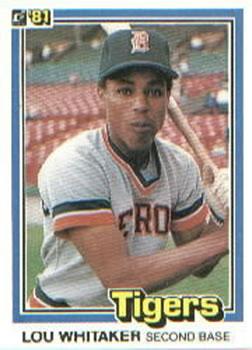 #365 Lou Whitaker - Detroit Tigers - 1981 Donruss Baseball