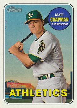 #365 Matt Chapman - Oakland Athletics - 2018 Topps Heritage Baseball