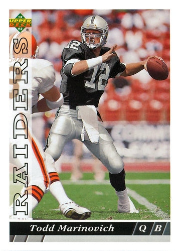 #365 Todd Marinovich - Los Angeles Raiders - 1993 Upper Deck Football