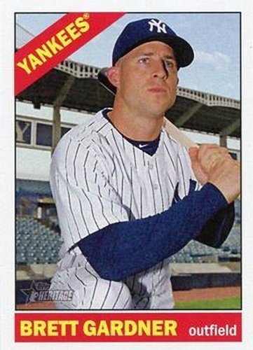 #365b Brett Gardner - New York Yankees - 2015 Topps Heritage Baseball
