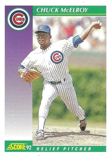 #366 Chuck McElroy - Chicago Cubs - 1992 Score Baseball