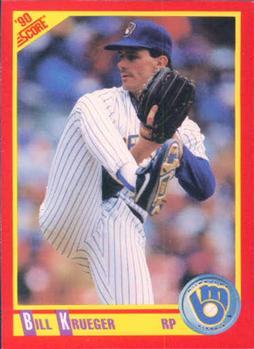 #366 Bill Krueger - Milwaukee Brewers - 1990 Score Baseball
