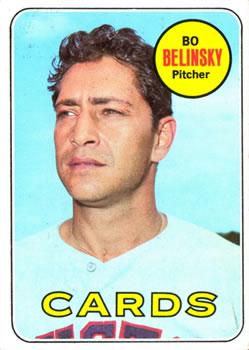 #366 Bo Belinsky - St. Louis Cardinals - 1969 Topps Baseball