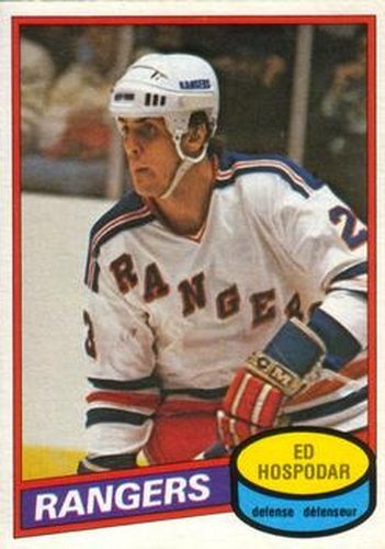 #366 Ed Hospodar - New York Rangers - 1980-81 O-Pee-Chee Hockey