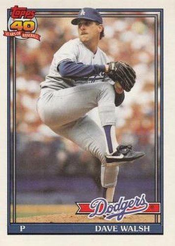 #367 Dave Walsh - Los Angeles Dodgers - 1991 O-Pee-Chee Baseball