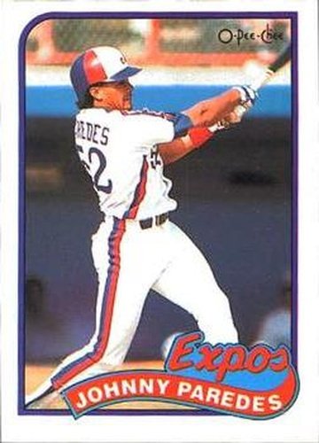 #367 Johnny Paredes - Montreal Expos - 1989 O-Pee-Chee Baseball