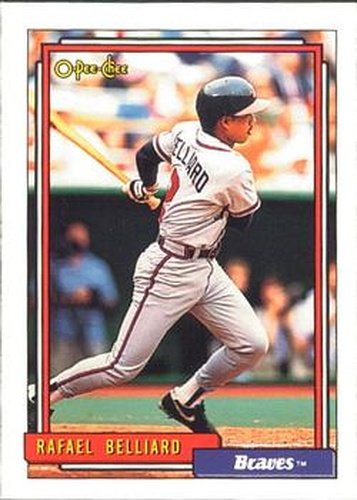 #367 Rafael Belliard - Atlanta Braves - 1992 O-Pee-Chee Baseball