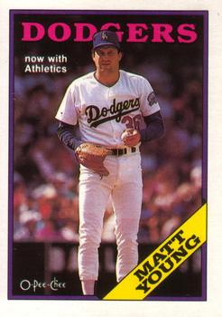 #367 Matt Young - Oakland Athletics - 1988 O-Pee-Chee Baseball