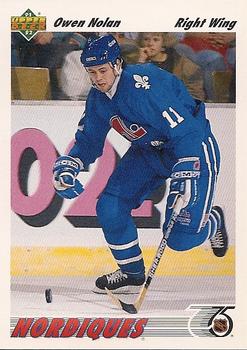#367 Owen Nolan - Quebec Nordiques - 1991-92 Upper Deck Hockey