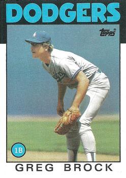 #368 Greg Brock - Los Angeles Dodgers - 1986 Topps Baseball