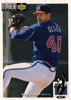 #368 Gregg Olson - Atlanta Braves - 1994 Collector's Choice Baseball
